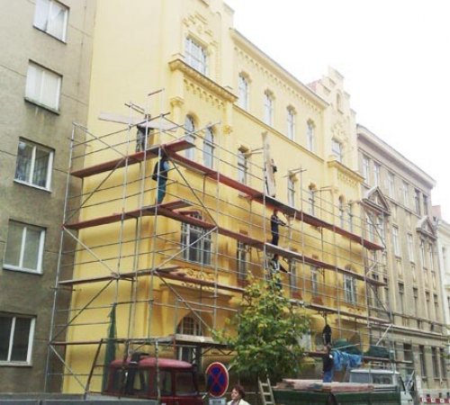 Oprava fasády historického domu - Brno, Výstavní 9